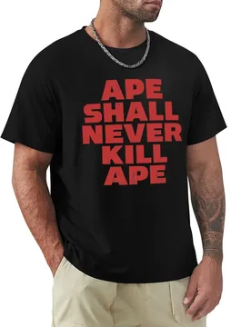 Ape Shall Never Kill Ape (distressed) T-Shirt Casual Basic Street Style T-Shirt - Aliexpress - FashionsVida