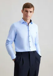 Slim Business Hemd Uni Blau 37