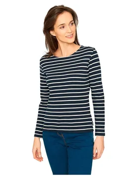 Maglietta A Maniche Lunghe Antibes Sr Navy / Ecru L - Sea Ranch - FashionsVida