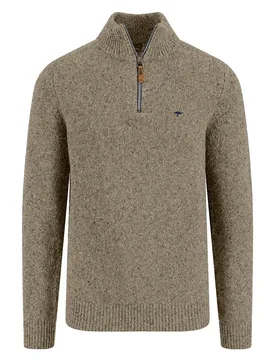 Maglione Con Mezza Zip 151036 Winter White S - Fynch Hatton - FashionsVida