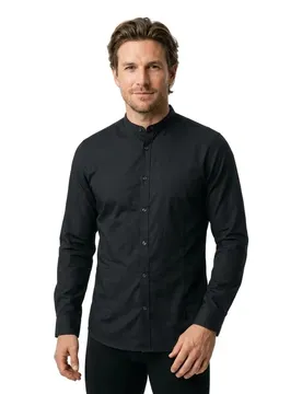 Chemise à Manches Longues Parma Black / Fit Super Slim Fit M