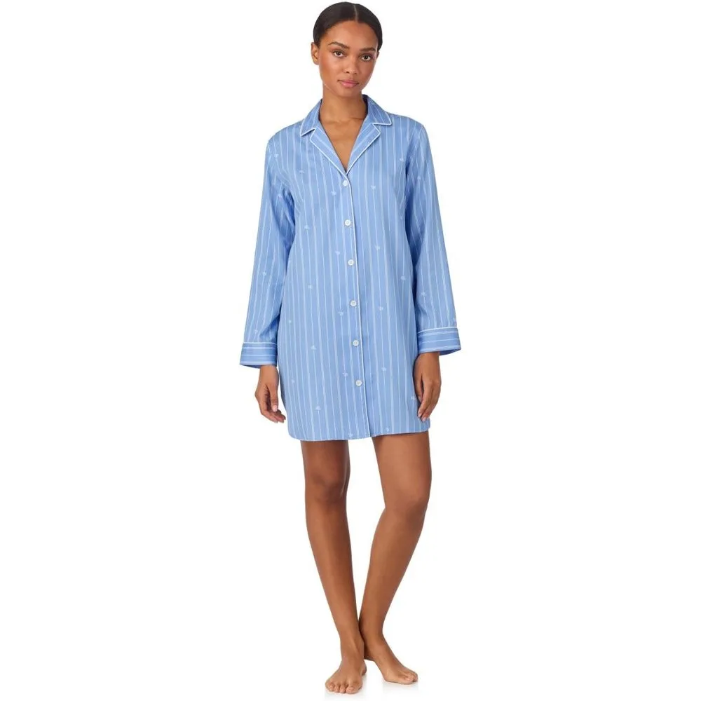 Camisola de mujer de manga larga de algodón y viscosa - Lauren Ralph Lauren - FashionsVida
