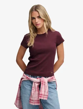 Pure Cotton T-Shirt Red female - Superdry & Co - FashionsVida