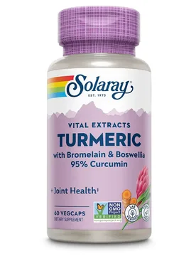 Capsule With Bromelain And Boswellia Osteo-articular Support Curcuma 60 Unità - Solaray - FashionsVida