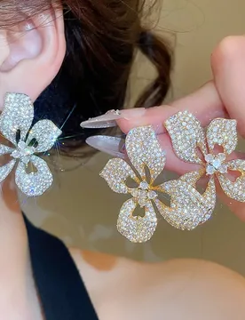 Minar 2026 New Arrival CZ Cubic Zirconia Big Butterfly Flower Drop Earrings for Women 18K Real Gold Silver Plated Copper Jewelry - Aliexpress - FashionsVida