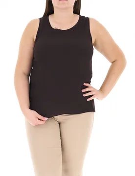 Blusa smanicata TESTA DI MORO 47 - LUISA VIOLA X MARA VENIER - FashionsVida