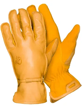 Norrona - Gants en cuir - Femund Leather Gloves Kangaroo en Cuir - Taille L - Jaune - Norröna - FashionsVida