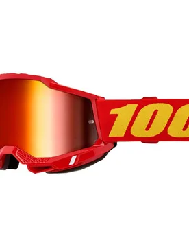 Maschera Moto Cross Enduro ACCURI 2 RED Lente Specchio taglia uni - 100% - FashionsVida