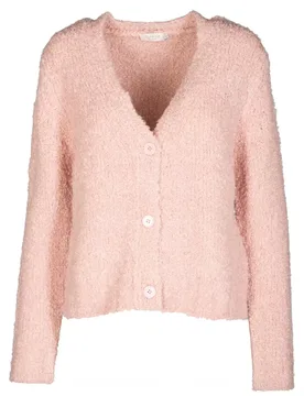V-Cardigan,1/1 Arm, Boucle female - 44 - FashionsVida