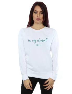 Women's Frozen 2 In My Element Sweatshirt in White Size: 2XL - White - Size: 2XL - Disney - FashionsVida