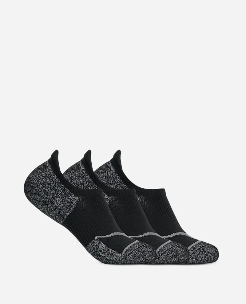 Invisible Sock 3 Pk in Black/Black/Black, Size Medium - HOKA - FashionsVida