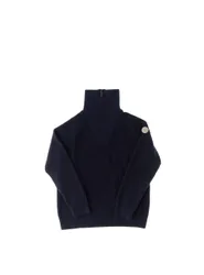 Maglione mezza zip BABY BLU SCURO 8A