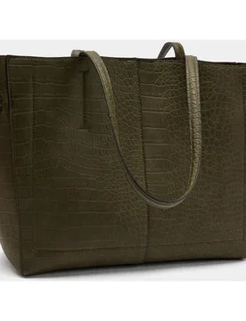Bolso shopper grande con cierre de imán en liso - Parfois - FashionsVida