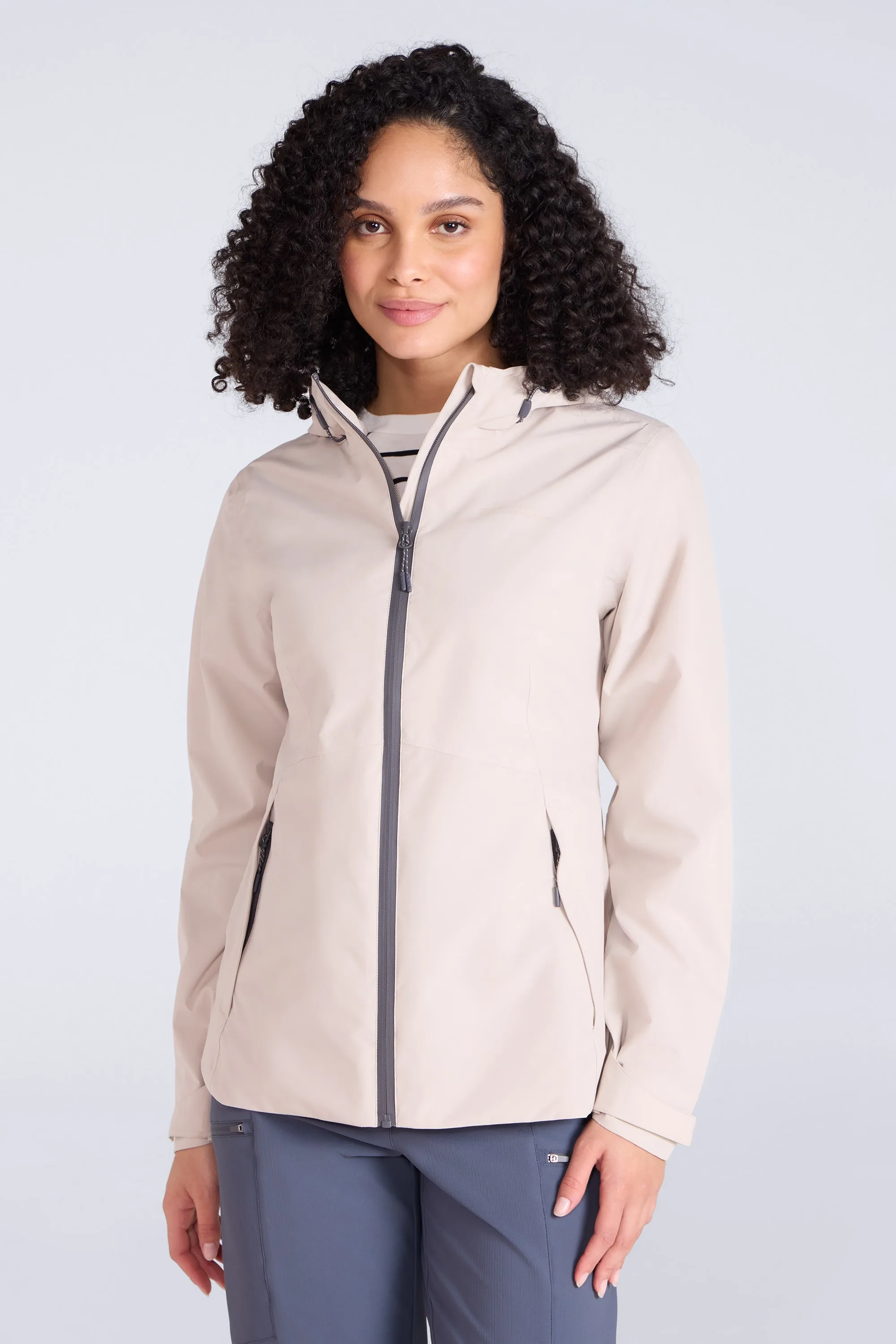 Vancouver II Womens Waterproof Jacket - Beige - Beige - Size: 22 - Mountain Warehouse - FashionsVida