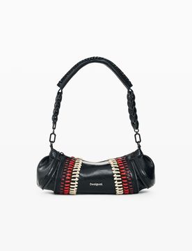 Bolso Acolchado Mediano, Mujer, Poliuretano, Negro, U