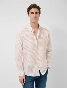Camisa sport de hombre regular fit estampado geométrico - Roberto Verino - FashionsVida