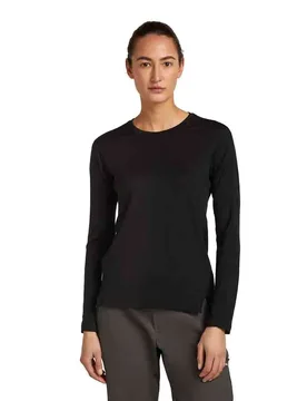 Merinofine™ Ace Upf Long Sleeve T-shirt Black XS Women - Icebreaker - FashionsVida