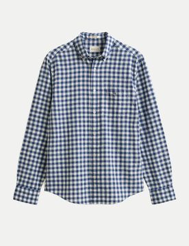 Gant Leinenhemd Regular-Fit Blau M