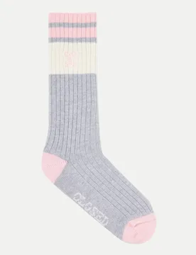 Closed Socken mit Logoprint Grau S - Closed - FashionsVida