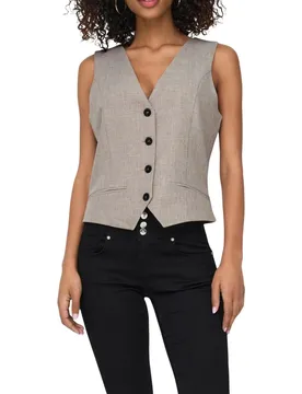 Only Damen Weste Beige 505598