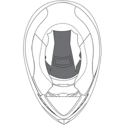 Cuffia Interna Crown Pad per Casco K3 SV Taglia S taglia S