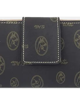 Billetero cartera de señora pequeño fabricado en lona y piel vacuno - El Potro - FashionsVida