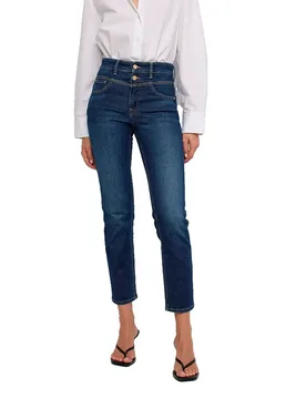 Jeans 21011560 Slim Fit Cropped Medium Wash 25 - Salsa Jeans - FashionsVida