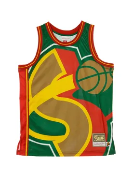 Canotta Tipo Basket Uomo Nba Big Face Jersey Seasup Original Team Colors - Mitchell & Ness - FashionsVida