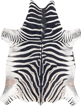 Teppiche Teppich Künstliches Rindsleder, Zebra G5128-1 Wei 100x150 Cm 100x150 Cm - RUGSX - FashionsVida