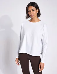ReSet Crew Neck Oversized Top Soft White female