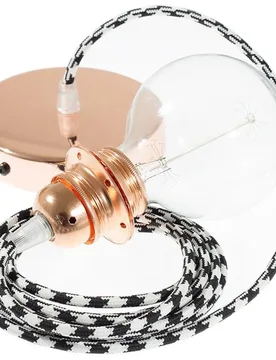 Cables Lampe Suspendue Pendel Pour Abat-jour Rp04 Diy 50 Cm Black / White / Copper One Size - Creative - FashionsVida