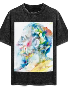 MONTESQUIEU watercolor portrait T-Shirt Soft Casual Short Sleeve Cotton Tee - Aliexpress - FashionsVida