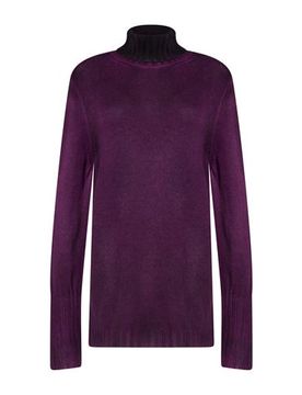 Rollkragenpullover Damen Pflaume L,XL Damen