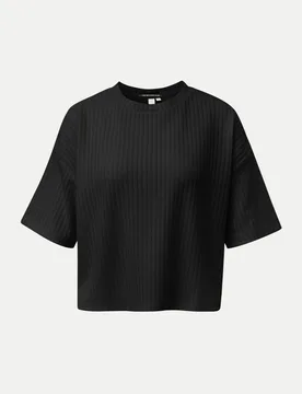 Boxy T-Shirt Schwarz S - Q/S designed by - FashionsVida