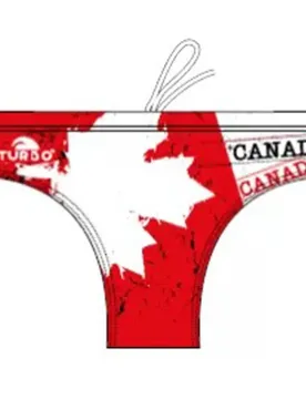 Canada Leaf Swimming Brief White / Red 4XL Men - TURBO - FashionsVida