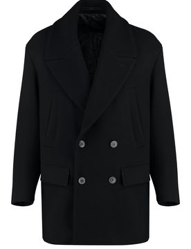Wool Blend Double-Breasted Jacket