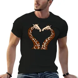 Giraffe Love T-Shirt t shirts for man graphic tees funny t shirts man t shirt man plain T-shirt