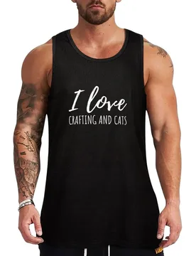 I Love Crafting And Cats Tank Top Classic Basic Tank Top Solid Color Everyday Wear - Aliexpress - FashionsVida
