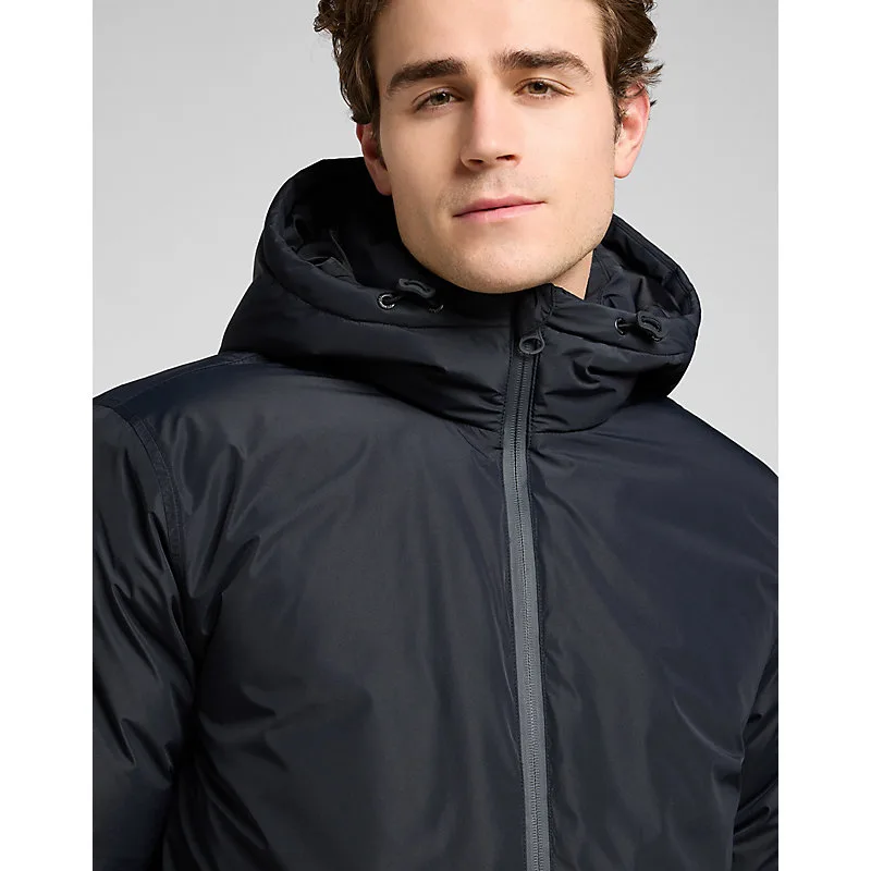 Regular Hooded Short Puffer Jacket Black Größe L male - Lee - FashionsVida