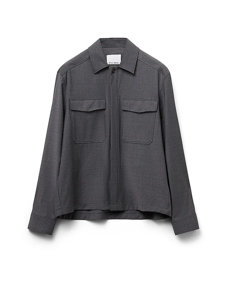 Overshirt 555 grigio L - Final Draft - FashionsVida