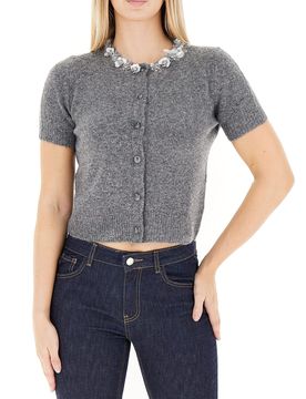 Cardigan misto lana GRIGIO L