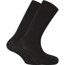 Pack de 2 pares de calcetines en algodón de hombre cortos lisos en color