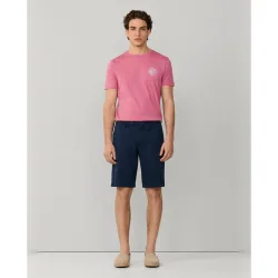 Bermuda de hombre lisa en algodón elástico