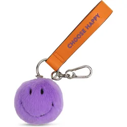 Llavero de peluche morado oscuro Keychain ECO Fuzzy Smiley Bon Ton Toys