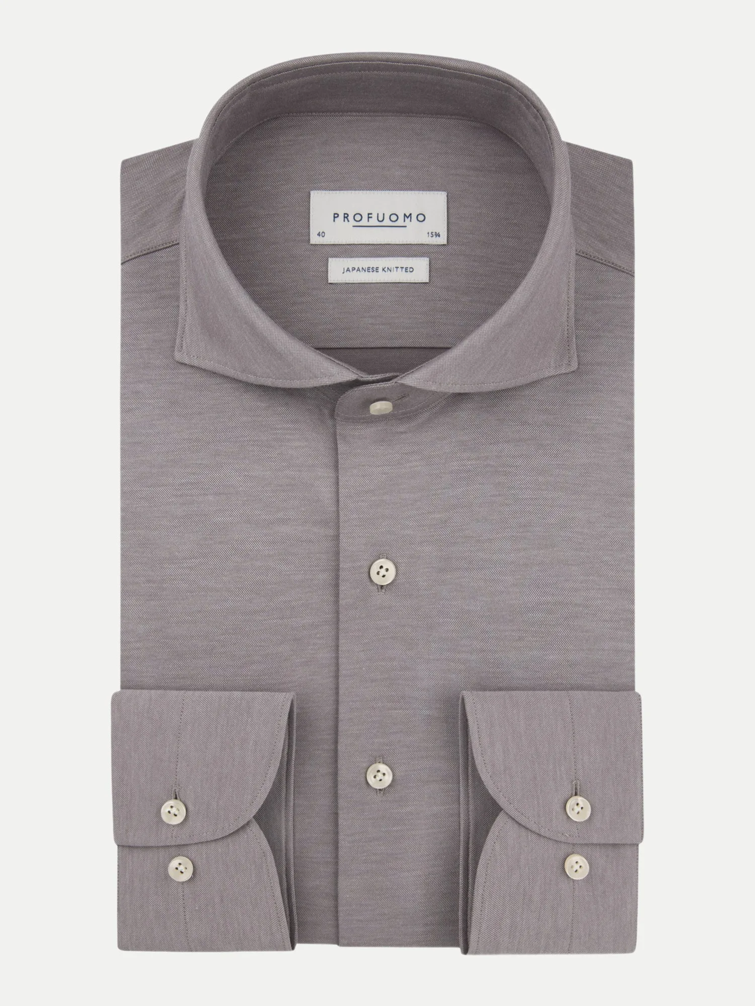 Slim-Fit Hemd mit Cutaway Grau 40 - Profuomo - FashionsVida