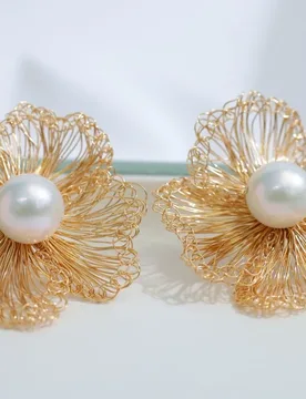 SGARIT Trending DIY Handmade Freshwater Jewelry 14K Filled Gold Edison Flower Pearl Earring Jewellery for Women - Aliexpress - FashionsVida