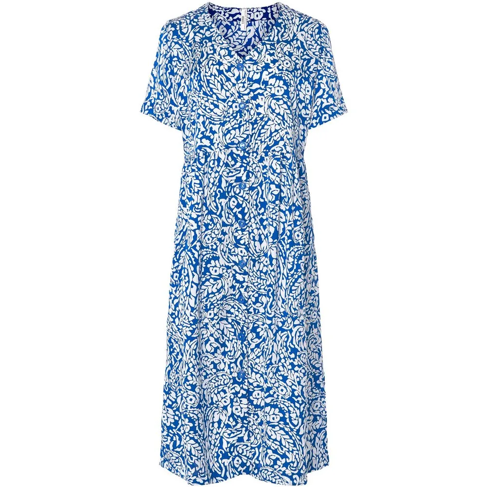 Vestido de playa largo manga corta estampado - Lohe - FashionsVida