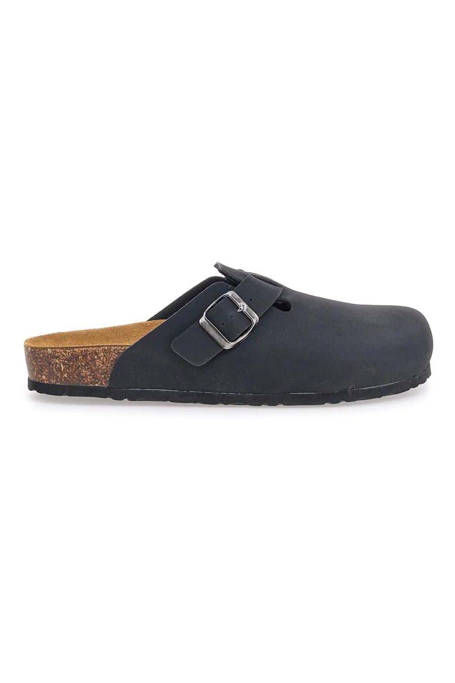 Sabot nero sottopiede in vera pelle 32950 41 - BIOMODEX - FashionsVida