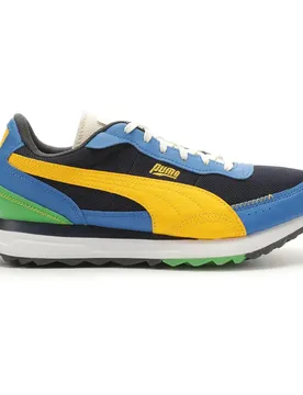 Baskets Road Rider Lth Navy / Yellow Sizzle EU 44 Homme