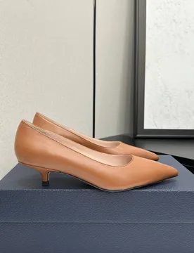 New Women Leather & Suede Pointed Toe Kitten Heel Pumps Minimalist Office Dress Shoes--wy729 - Aliexpress - FashionsVida